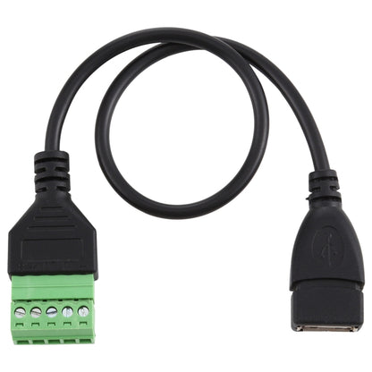 USB Female Plug to 5 Pin Pluggable Terminals Solder-free USB Connector Solderless Connection Adapter Cable, Length: 30cm - USB Cable by buy2fix | Online Shopping UK | buy2fix