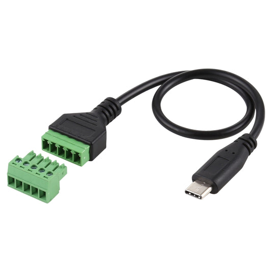 USB-C / Type-C Male to 5 Pin Pluggable Terminals Solder-free USB Connector Solderless Connection Adapter Cable, Length: 30cm - Computer & Networking by buy2fix | Online Shopping UK | buy2fix