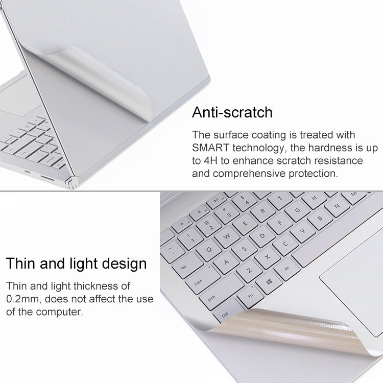 4 in 1 Notebook Shell Protective Film Sticker Set for Microsoft Surface Book 2 15 inch(Gold) - Computer & Networking by buy2fix | Online Shopping UK | buy2fix