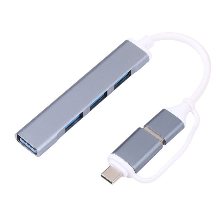 A-806 5 in 1 USB 3.0 and Type-C / USB-C to USB 3.0 HUB Adapter - Computer & Networking by buy2fix | Online Shopping UK | buy2fix