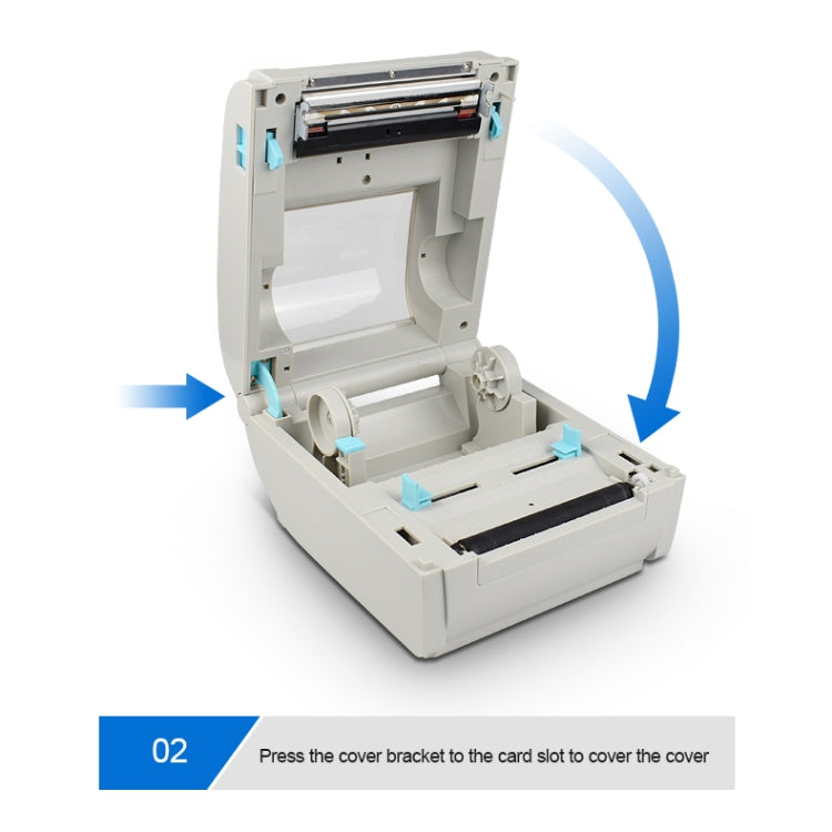 POS-9210 110mm USB POS Receipt Thermal Printer Express Delivery Barcode Label Printer, AU Plug(White) - Consumer Electronics by buy2fix | Online Shopping UK | buy2fix