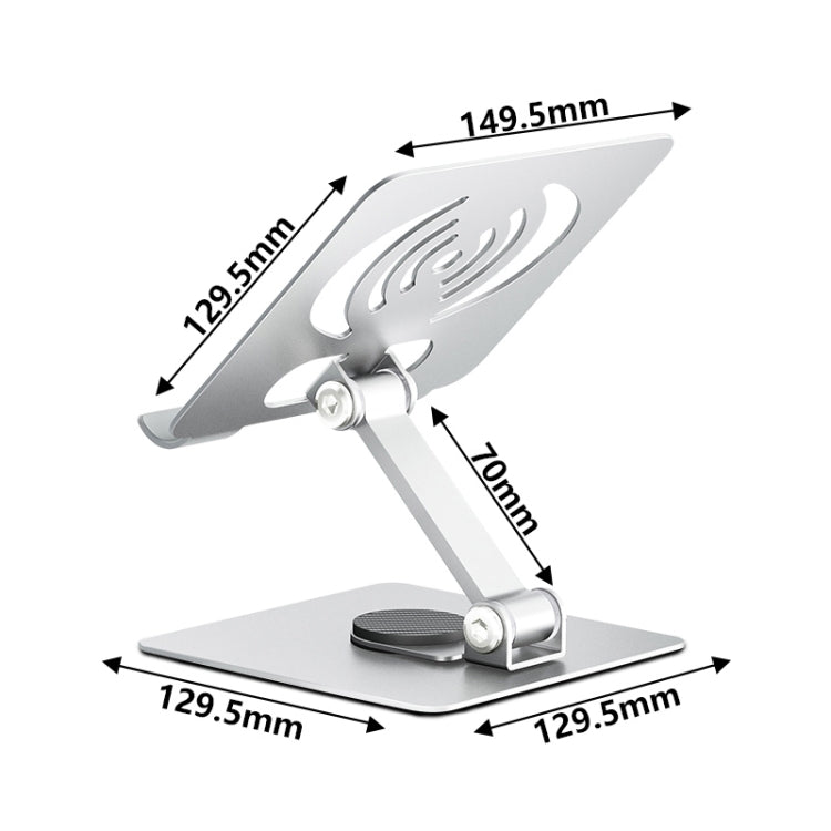 L-14 Aluminum Alloy Foldable Rotating Laptop/Tablet Stand(Silver) - Computer & Networking by buy2fix | Online Shopping UK | buy2fix