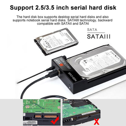 RSH-319 SATA 2.5 / 3.5 inch USB 3.0 Interface Horizontal Type HDD Enclosure, The Maximum Support Capacity: 8TB - HDD Enclosure by buy2fix | Online Shopping UK | buy2fix