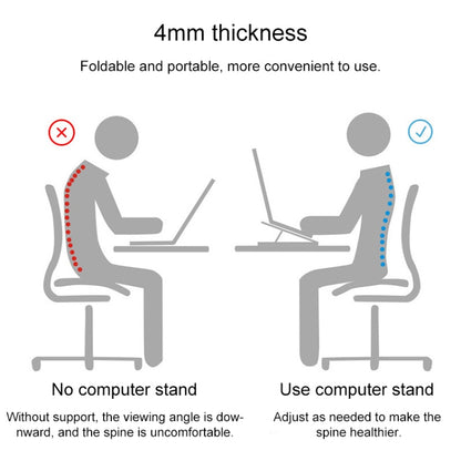 2 PCS Simple Notebook Computer Bracket Adjustable Height Increase Heat Dissipation Base Pad Holder (Blue) - Computer & Networking by buy2fix | Online Shopping UK | buy2fix