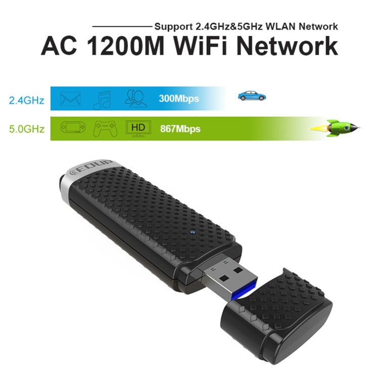 EDUP EP-AC1617 1200Mbps High Speed USB 3.0 WiFi Adapter Receiver Ethernet Adapter -  by EDUP | Online Shopping UK | buy2fix