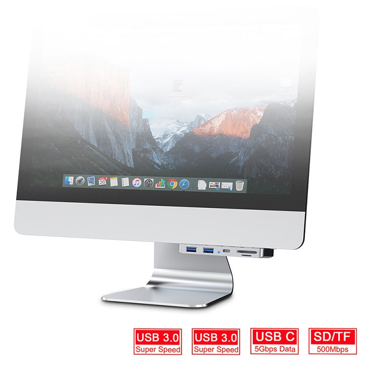 Rocketek For iMac Type-C / USB-C + Dual USB3.0 + SD / TF Multi-function HUB Expansion Dock - Computer & Networking by ROCKETEK | Online Shopping UK | buy2fix