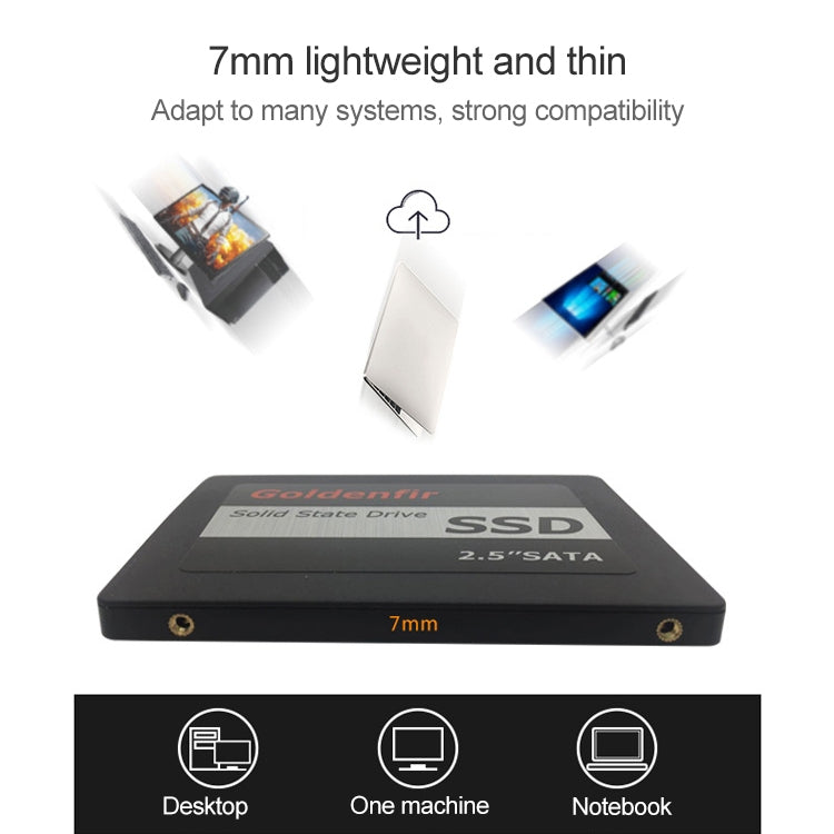 Goldenfir 2.5 inch SATA Solid State Drive, Flash Architecture: MLC, Capacity: 512GB - External Solid State Drives by Goldenfir | Online Shopping UK | buy2fix