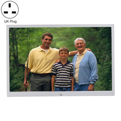 HSD1707 17 inch LED 1440X900 High Resolution Display Digital Photo Frame with Holder and Remote Control, Support SD / MMC / MS Card / USB Port, UK Plug(Silver) - Consumer Electronics by buy2fix | Online Shopping UK | buy2fix