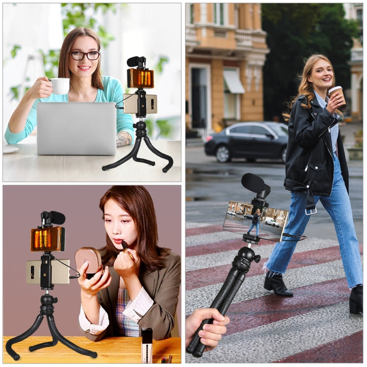 PULUZ Mini Octopus Flexible Tripod Holder with Ball Head & Phone Clamp + Tripod Mount Adapter & Long Screw for SLR Cameras, GoPro, Cellphone, Size: 30cmx5cm - DJI & GoPro Accessories by PULUZ | Online Shopping UK | buy2fix