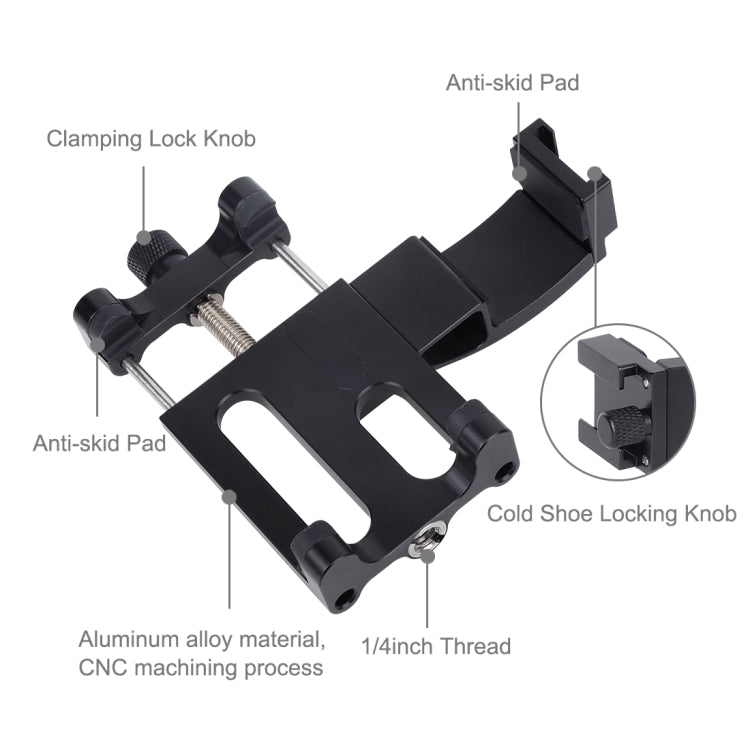 PULUZ Multifunction Aluminum Alloy Smartphone Fixing Clamp Expansion Holder Mount Bracket for DJI OSMO Pocket / Pocket 2 - DJI & GoPro Accessories by PULUZ | Online Shopping UK | buy2fix