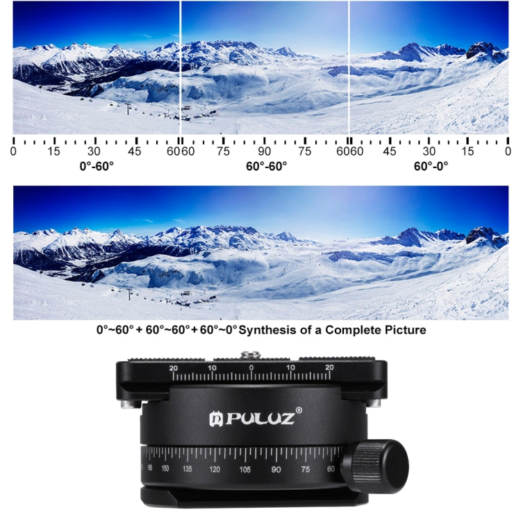 PULUZ Aluminum Alloy 360 Degree Rotation Panorama Ball Head with Quick Release Plate for Camera Tripod Head - Tripod Heads by PULUZ | Online Shopping UK | buy2fix