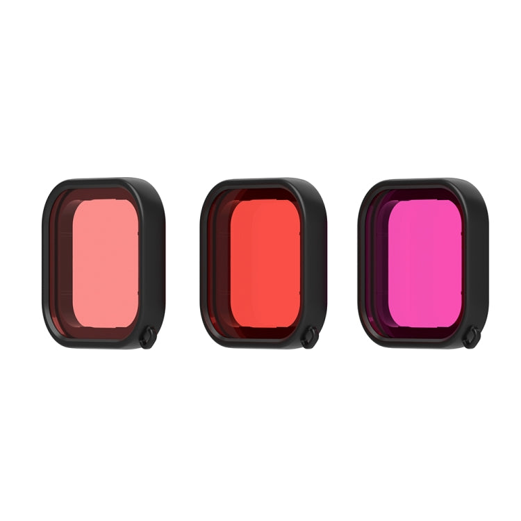 PULUZ Square Housing Diving Color Lens Filter for GoPro HERO8 Black(Pink) - DJI & GoPro Accessories by PULUZ | Online Shopping UK | buy2fix