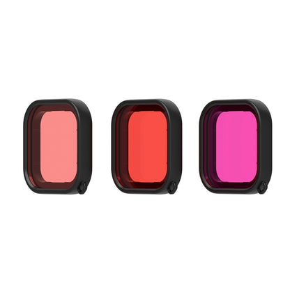 PULUZ Square Housing Diving Color Lens Filter for GoPro HERO8 Black(Pink) - DJI & GoPro Accessories by PULUZ | Online Shopping UK | buy2fix