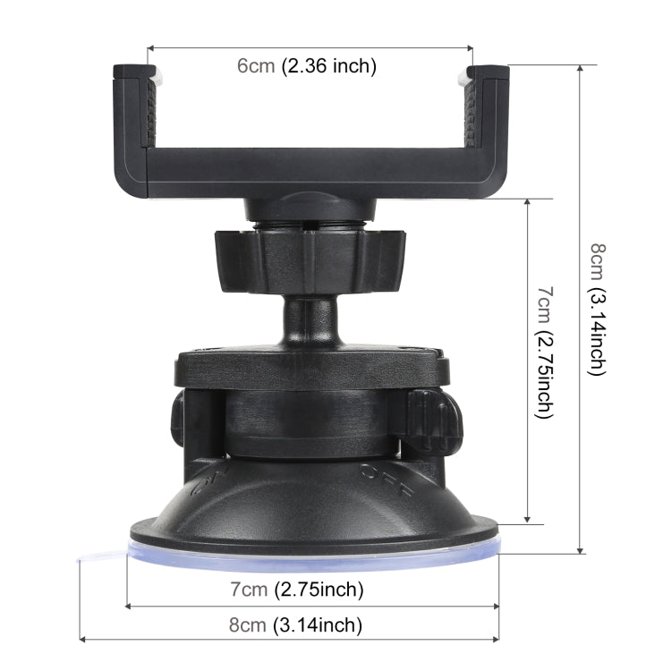 PULUZ 360 Degree Rotating Suction Cup Clamp Holder Bracket For iPhone, Galaxy, Huawei, Xiaomi, Sony, HTC, Google and other Smartphones (Black) - Desktop Holder by PULUZ | Online Shopping UK | buy2fix