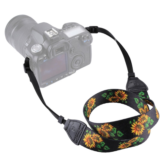 PULUZ Retro Ethnic Style Multi-color Series Sunflower Shoulder Neck Strap Camera Strap for SLR / DSLR Cameras - Camera Accessories by PULUZ | Online Shopping UK | buy2fix