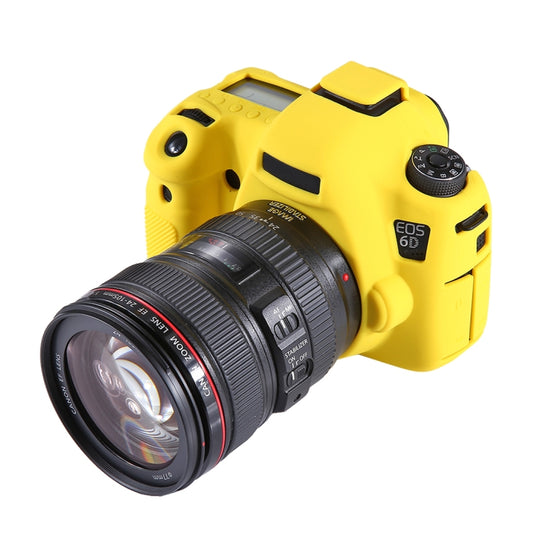 PULUZ Soft Silicone Protective Case for Canon EOS 6D(Yellow) - Protective Case by PULUZ | Online Shopping UK | buy2fix