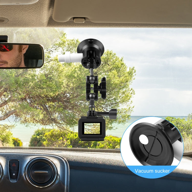 PULUZ 3 inch Car Single Pump Suction Cup Aluminum Alloy Mount (Black) - Holder by PULUZ | Online Shopping UK | buy2fix