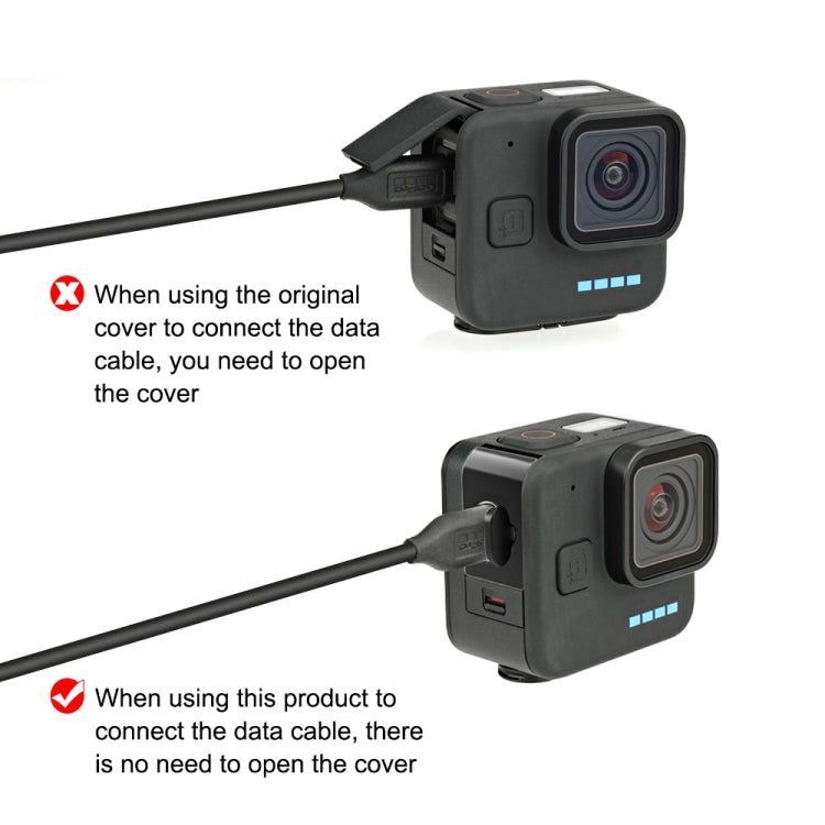 For GoPro Hero11 Black Mini PULUZ Metal Battery Side Interface Cover Dustproof Cap (Black) - Repair & Spare Parts by PULUZ | Online Shopping UK | buy2fix