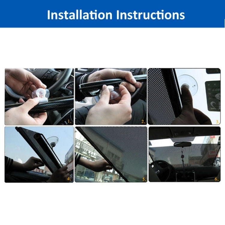 Retractable Car Window Sun Shade for Automobile Front Windshield, Size: 125cm x 58cm, Random Color Delivery - Window Foils & Solar Protection by buy2fix | Online Shopping UK | buy2fix