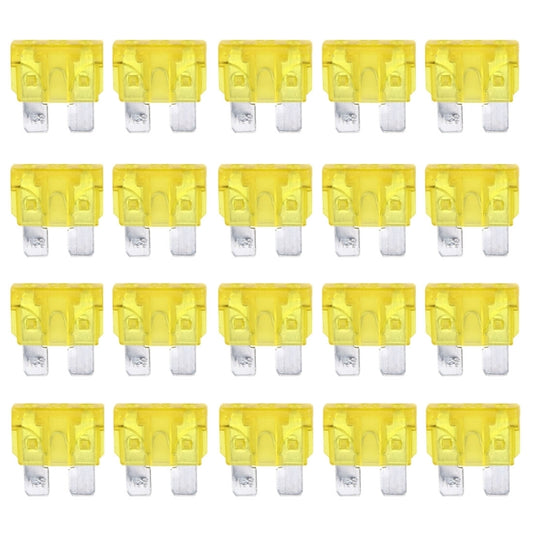 100 PCS Auto Mini Blade Fuse (20A) , DC 12V(Yellow) - In Car by buy2fix | Online Shopping UK | buy2fix