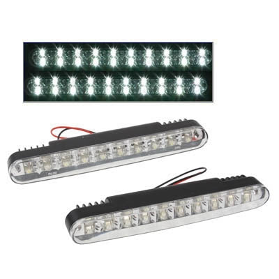 Universal White 20 LED Daytime Running Light for Car - In Car by buy2fix | Online Shopping UK | buy2fix