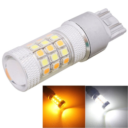 T20/7443 8W 420LM White + Yellow Light 42 LED 2835 SMD Car Brake Light Steering Light Bulb, DC 12V - In Car by buy2fix | Online Shopping UK | buy2fix