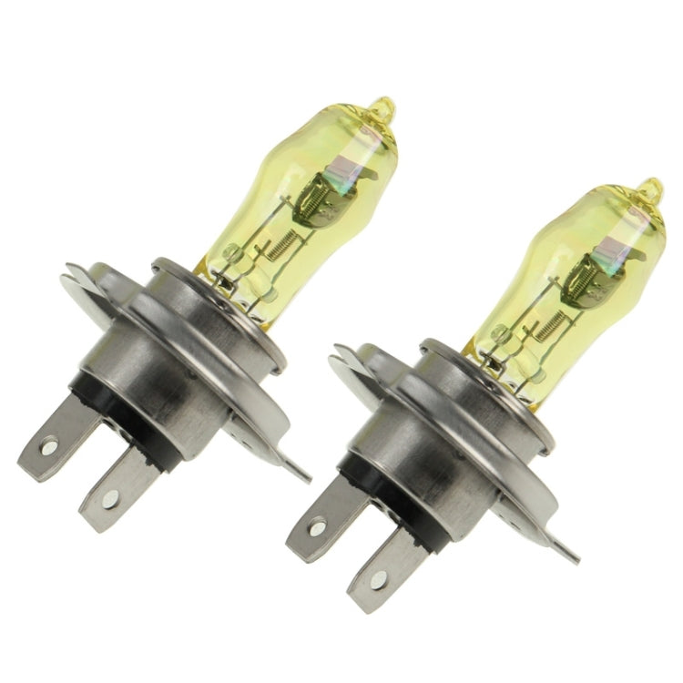 2 X H4 HOD Halogen Bulbs 12V 100W 2400 LM 3500K Yellow Light Headlights - In Car by buy2fix | Online Shopping UK | buy2fix