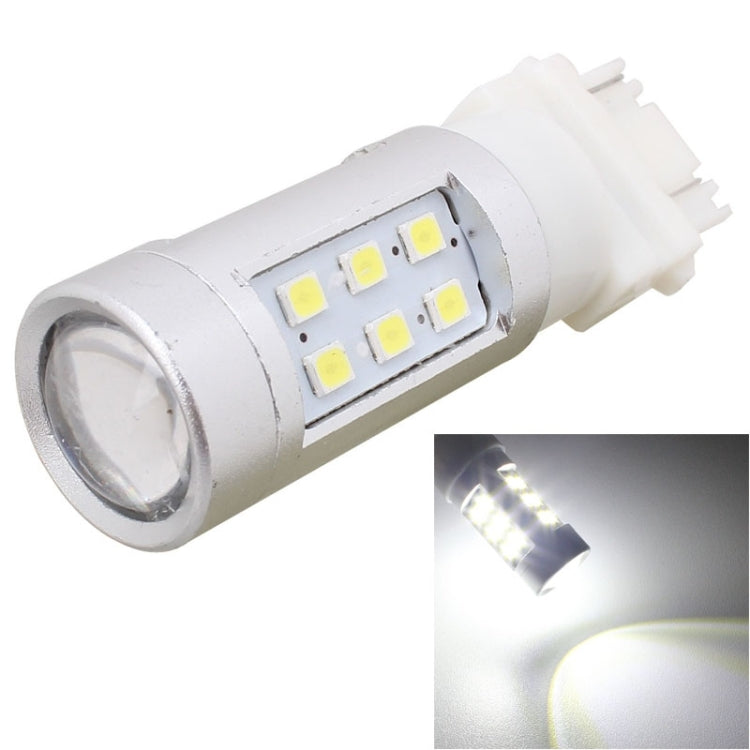 2 PCS T25 4.2W 630LM White Light Dual Wires 21 LED 2835 SMD Car Brake Light Daytime Running Light Bulb,  DC 12V - In Car by buy2fix | Online Shopping UK | buy2fix