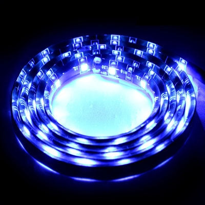 1.7W Blue Light 60 LED 3528 SMD Waterproof Flexible Car Strip Light, DC 12V, Length: 1m - In Car by buy2fix | Online Shopping UK | buy2fix