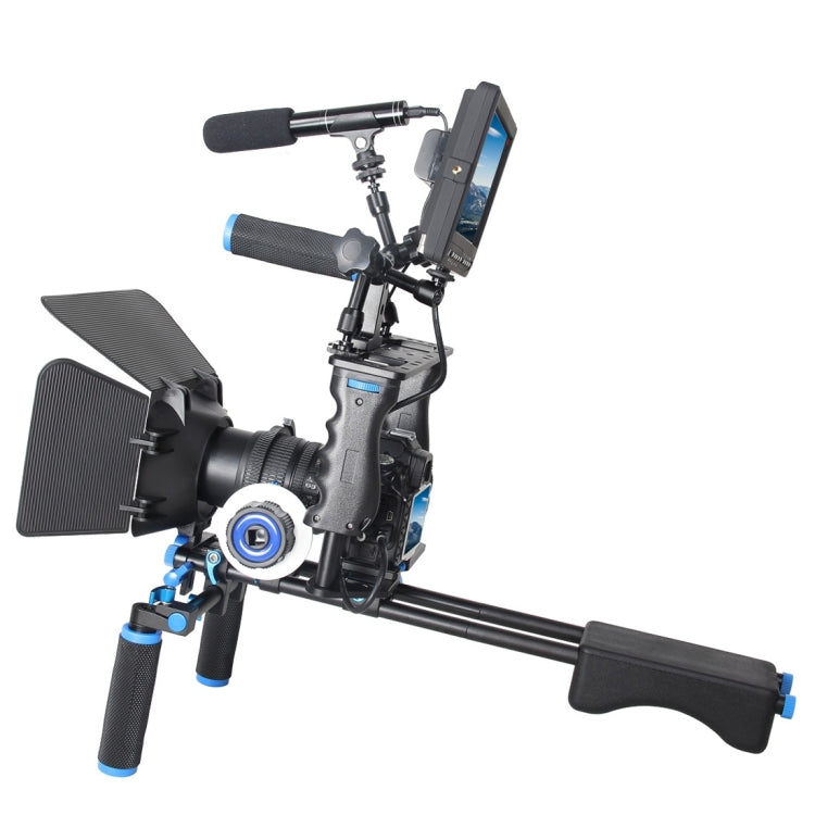 YELANGU YLG1103A-A Dual Handles Camera Shoulder Mount + Camera Cage Stabilizer Kit with Matte Box for DSLR Camera / Video Camera - Camera Accessories by YELANGU | Online Shopping UK | buy2fix