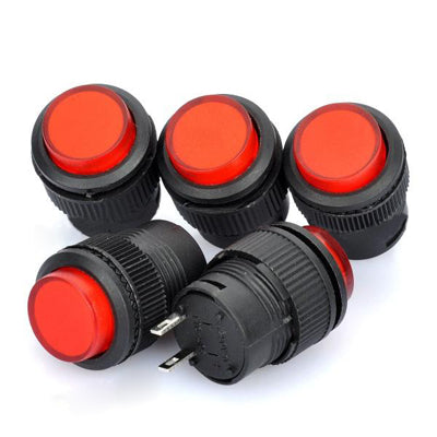 R16-503 Non-Locked 16mm 2-Pin Push Button Switch (5 Pcs in One Package, the Price is for 5 Pcs) - Car Switches by buy2fix | Online Shopping UK | buy2fix