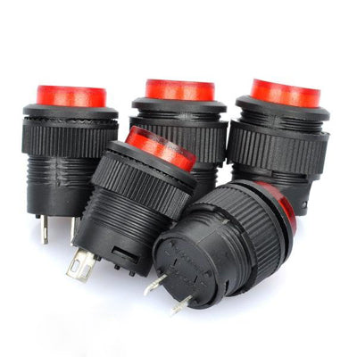 R16-503 Non-Locked 16mm 2-Pin Push Button Switch (5 Pcs in One Package, the Price is for 5 Pcs) - Car Switches by buy2fix | Online Shopping UK | buy2fix