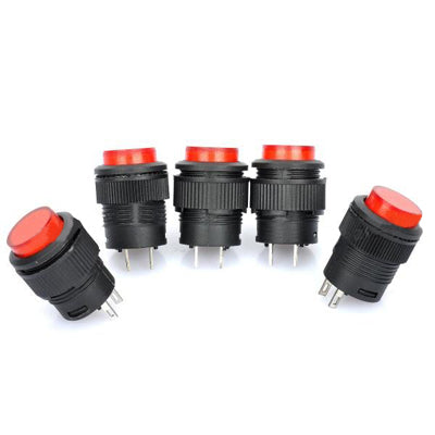 R16-503 Non-Locked 16mm 2-Pin Push Button Switch (5 Pcs in One Package, the Price is for 5 Pcs) - Car Switches by buy2fix | Online Shopping UK | buy2fix