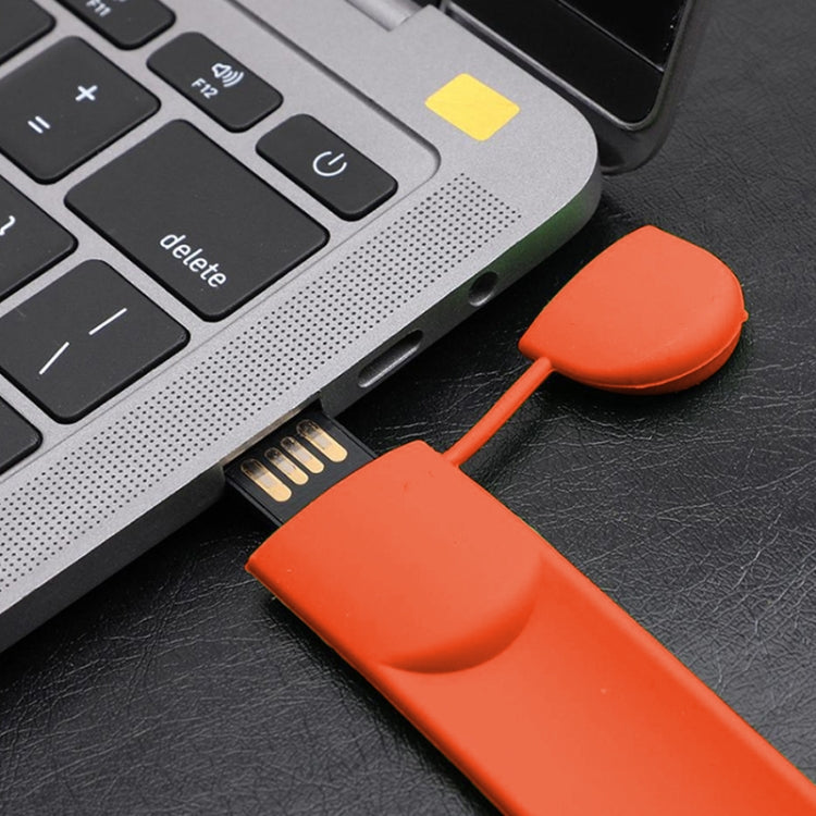 Silicone Bracelet USB Flash Disk with 32GB Memory(Orange) - USB Flash Drives by buy2fix | Online Shopping UK | buy2fix