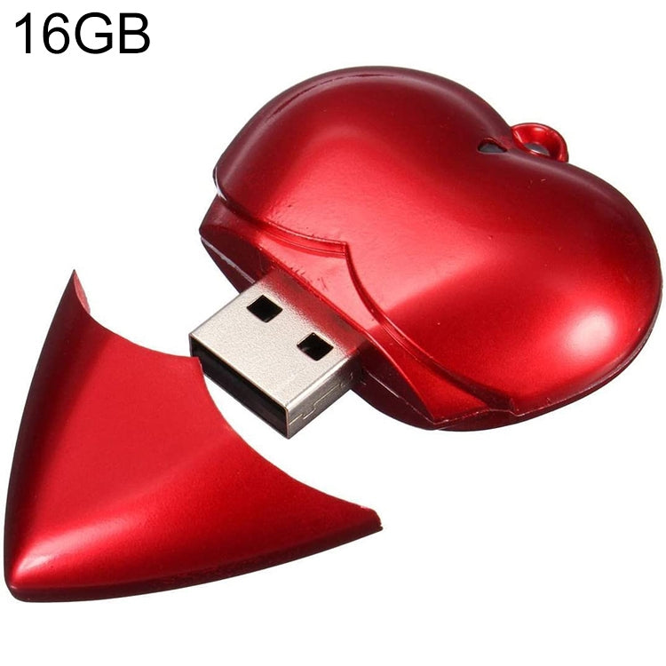 16GB Heart style USB Flash Disk(Red) - USB Flash Drives by buy2fix | Online Shopping UK | buy2fix