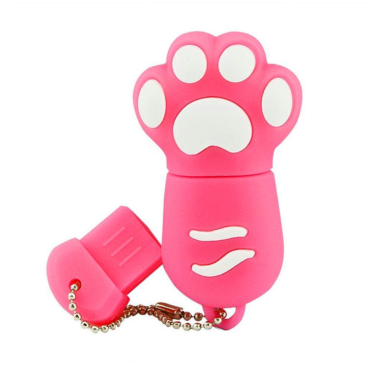 8GB Bear Paw Shaped Silicone USB 2.0 Flash Disk with Anti Dust Cup(Red plum) - USB Flash Drives by buy2fix | Online Shopping UK | buy2fix