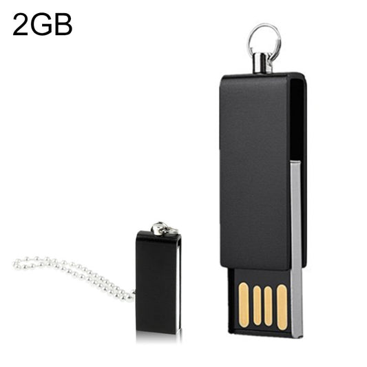 Mini Rotatable USB Flash Disk (2GB), Black - USB Flash Drives by buy2fix | Online Shopping UK | buy2fix