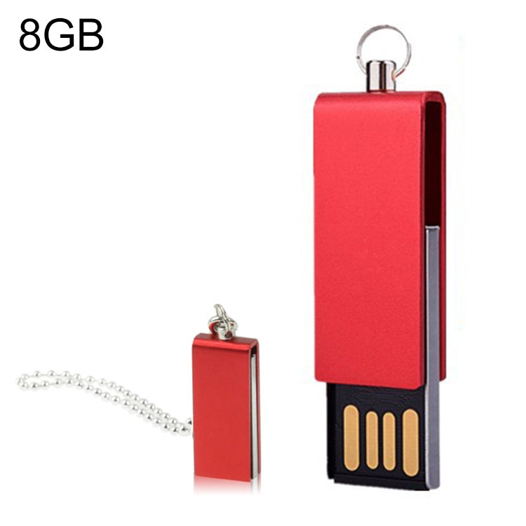 Mini Rotatable USB Flash Disk (8GB), Red - USB Flash Drives by buy2fix | Online Shopping UK | buy2fix