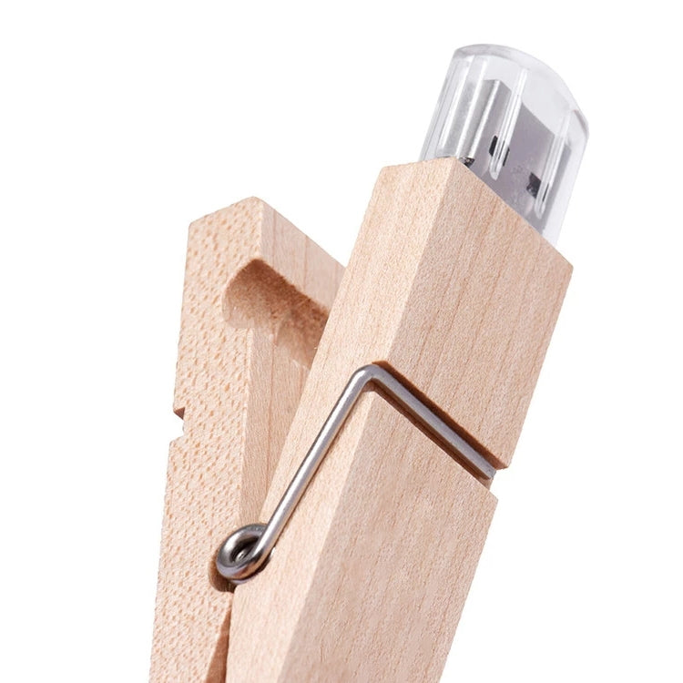 8 GB Wood Clip Style USB Flash Disk - USB Flash Drives by buy2fix | Online Shopping UK | buy2fix