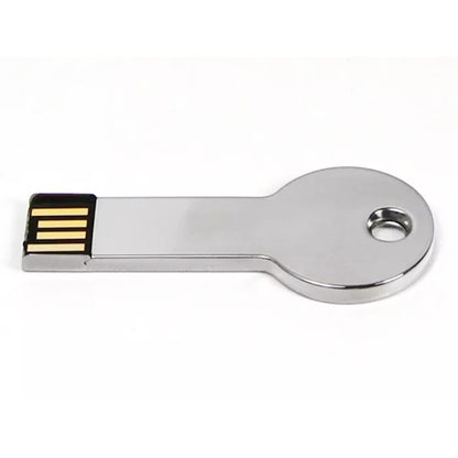 Silver Metal Key Style USB 2.0 Flash Disk (32GB)(Silver)(Silver) - USB Flash Drives by buy2fix | Online Shopping UK | buy2fix