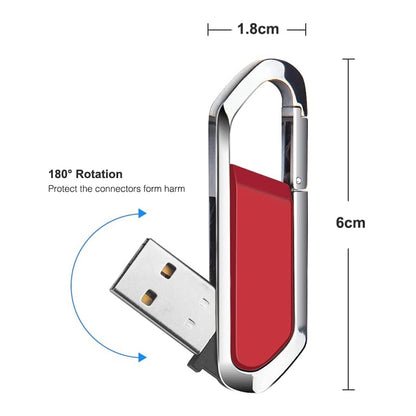 16GB Metallic Keychains Style USB 2.0 Flash Disk (Red)(Red) - Computer & Networking by buy2fix | Online Shopping UK | buy2fix