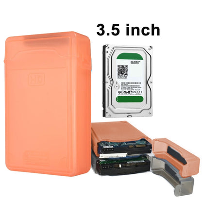 3.5 inch Hard Drive Disk HDD SATA IDE Plastic Storage Box Enclosure Case(Orange) - HDD Enclosure by buy2fix | Online Shopping UK | buy2fix