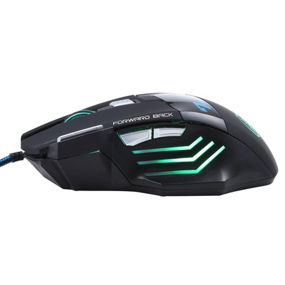 7 Buttons with Scroll Wheel 5000 DPI LED Wired Optical Gaming Mouse for Computer PC Laptop(Black) - Wired Mice by buy2fix | Online Shopping UK | buy2fix