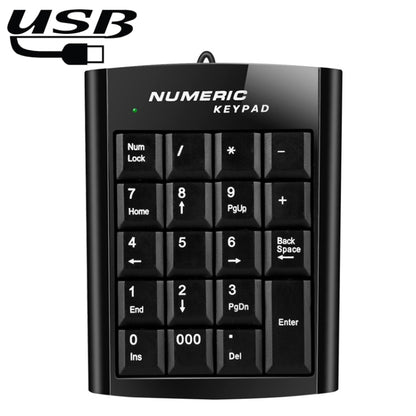 Mini USB Numeric keyboard with 19 keys(Black) - Mini Keyboard by buy2fix | Online Shopping UK | buy2fix