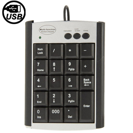 USB Non-synchronous Notebook Computer Multi Function Keypad with 19 Keys - Mini Keyboard by buy2fix | Online Shopping UK | buy2fix