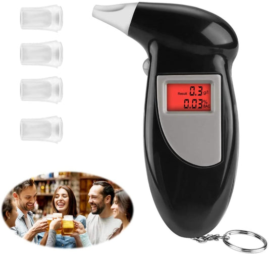 LCD Digital Alcohol Tester Breathalyzer(Black) - Breath Alcohol Tester by buy2fix | Online Shopping UK | buy2fix