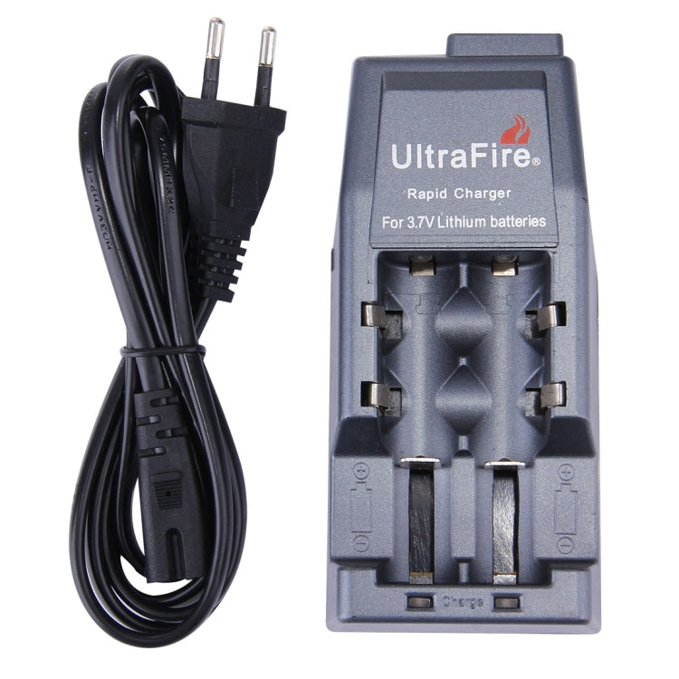 UltraFire Rapid Battery Charger 14500 / 17500 / 18500 / 17670 / 18650, Output: 4.2V / 450mA , EU Plug(Grey) - Consumer Electronics by buy2fix | Online Shopping UK | buy2fix