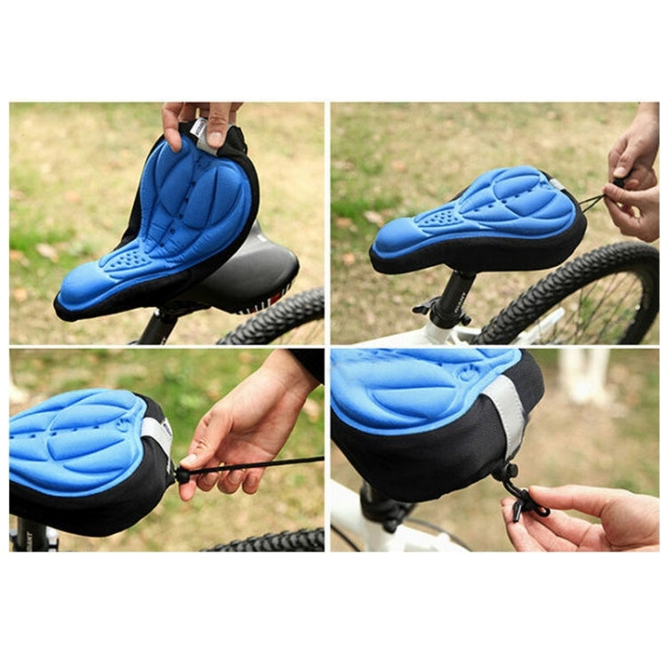 3D Silicone Lycra Nylon & Gel Pad Bicycle Seat Saddle Cover, Soft Cushion Fits for Kinds of Bikes(Blue) - Outdoor & Sports by buy2fix | Online Shopping UK | buy2fix