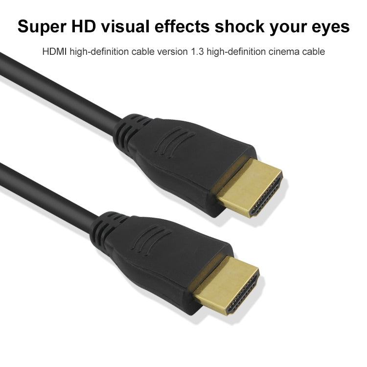 1m HDMI 19 Pin Male to HDMI 19Pin Male Cable, 1.3 Version, Support HD TV / Xbox 360 / PS3 etc (Black + Gold Plated) - Cable by buy2fix | Online Shopping UK | buy2fix