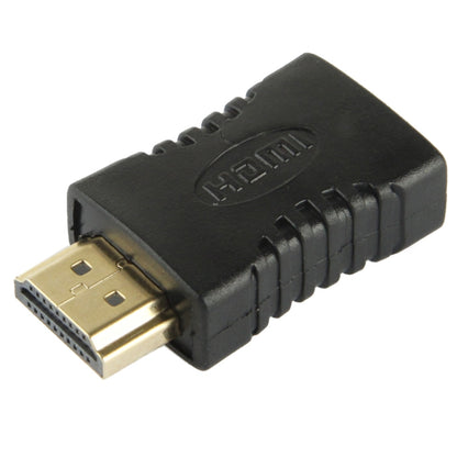 Gold Plated HDMI 19 Pin Male to Female Adapter(Black) - Adapter by buy2fix | Online Shopping UK | buy2fix